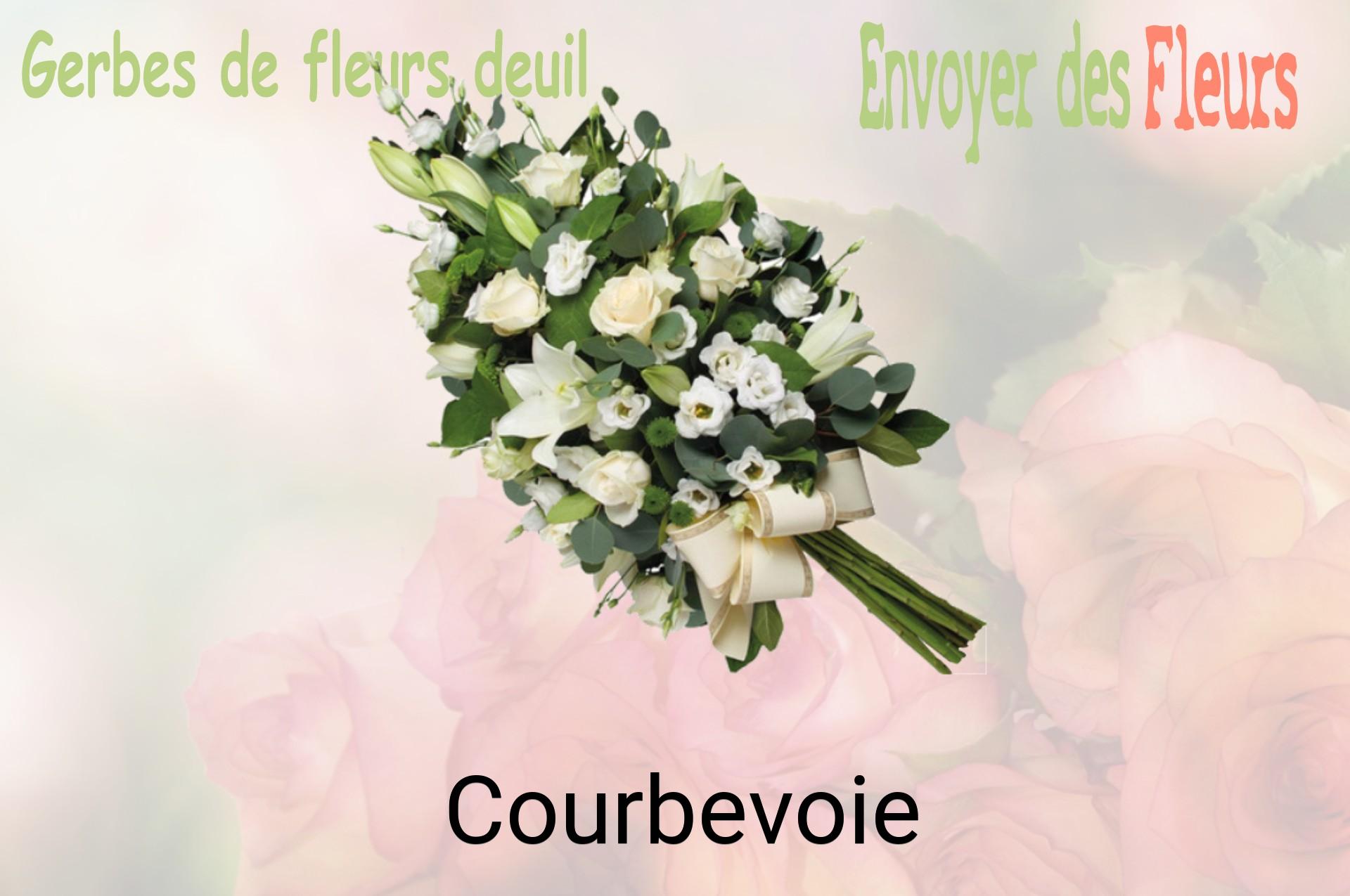 Gerbe de fleurs de deuil livrée à Courbevoie